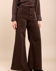 Toxik3 pantalon jean stretch extra wide marron
