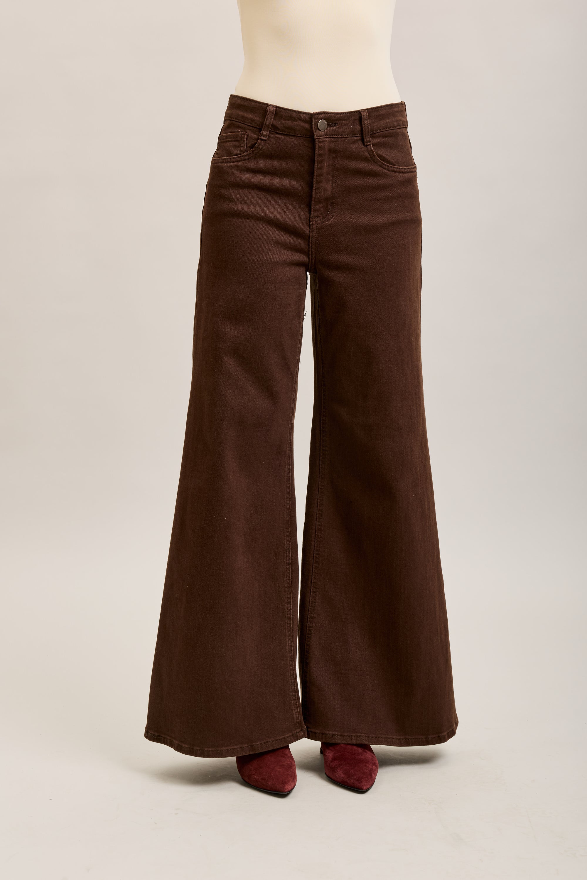 Toxik3 extra wide brown stretch jean pants