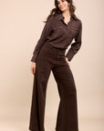 Toxik3 pantalon jean stretch extra wide marron