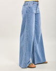 Toxik3 pantalon wide palazzo denim délavé