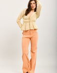 Toxik3 bootcut pants in stretch denim with rhinestone pocket details