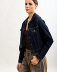 Toxik3 veste denim coutures surpiquées