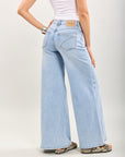 Toxik3 pantalon jean extra-wide denim stretch poches surpiquées