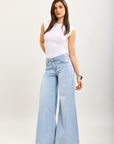 Toxik3 pantalon jean extra-wide denim stretch poches surpiquées