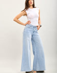 Toxik3 pantalon jean extra-wide denim stretch poches surpiquées