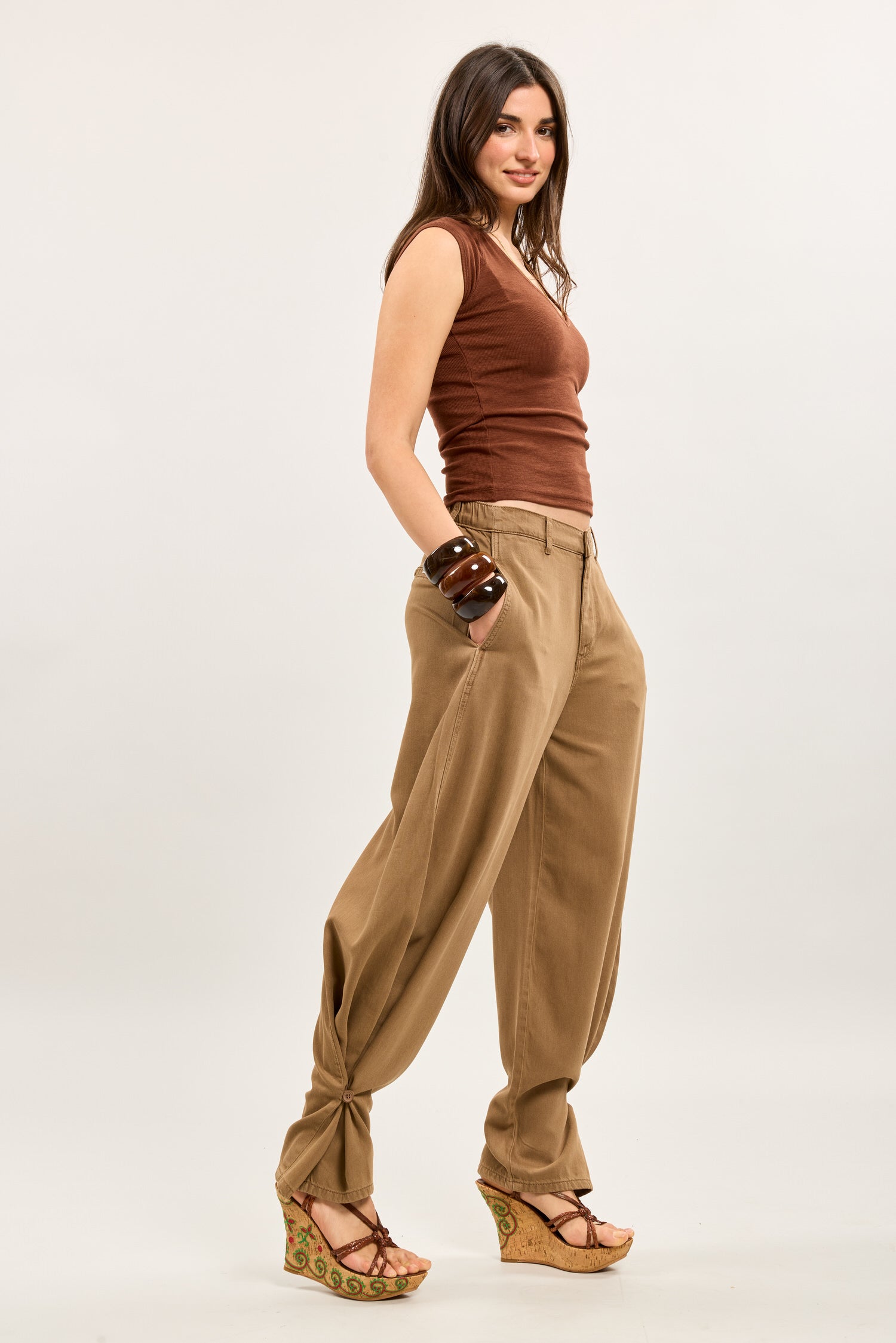 Toxik3 pantalon balloon cheville boutonnée