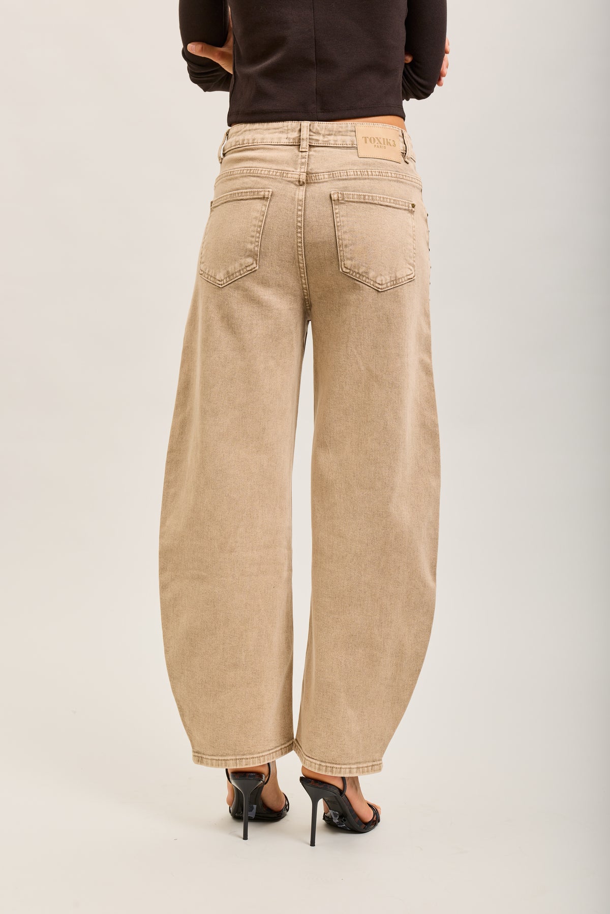 Toxik3 studded stretch denim balloon jean pants