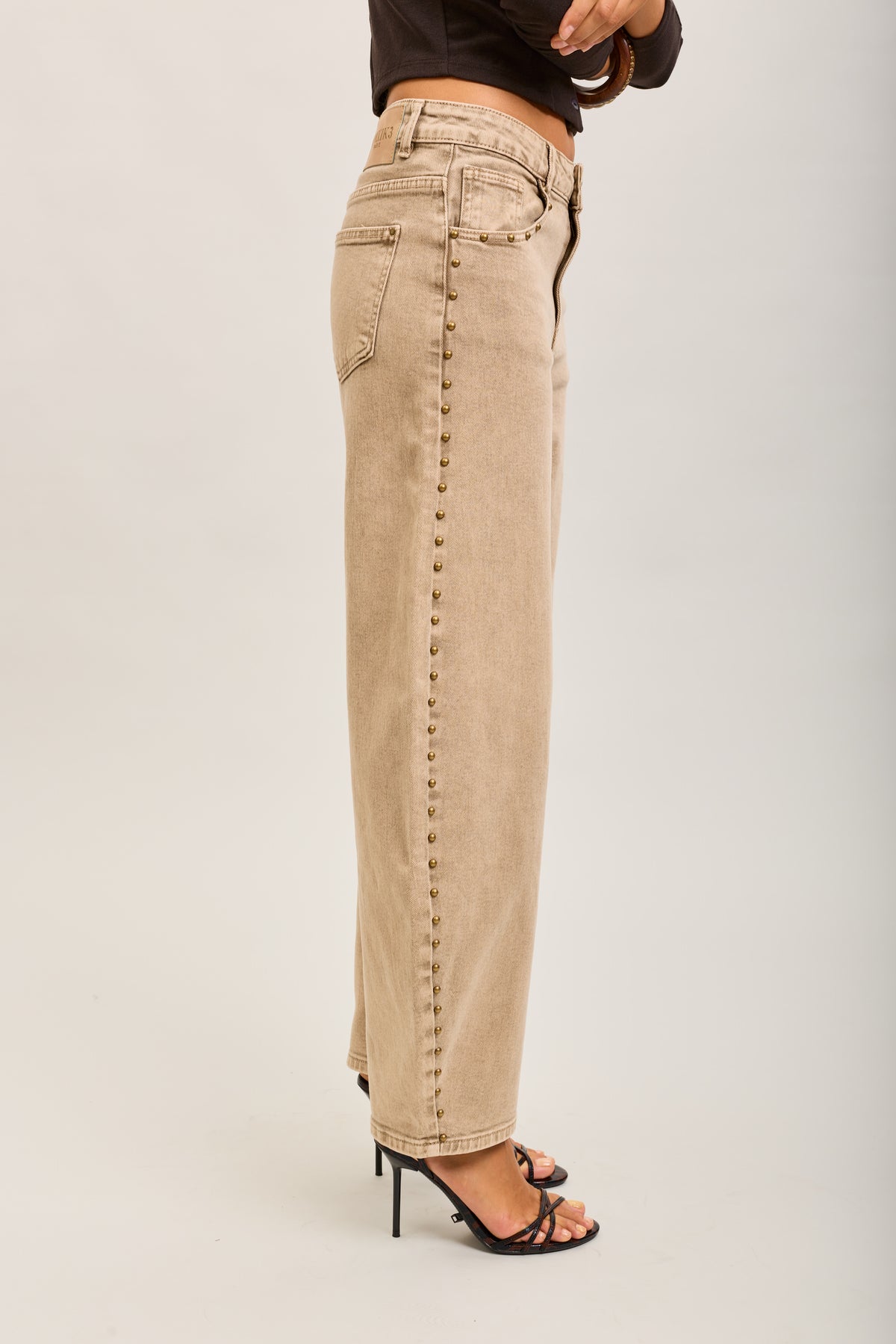 Toxik3 studded stretch denim balloon jean pants