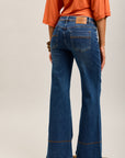 Toxik3 topstitched stretch denim bootcut jean pants