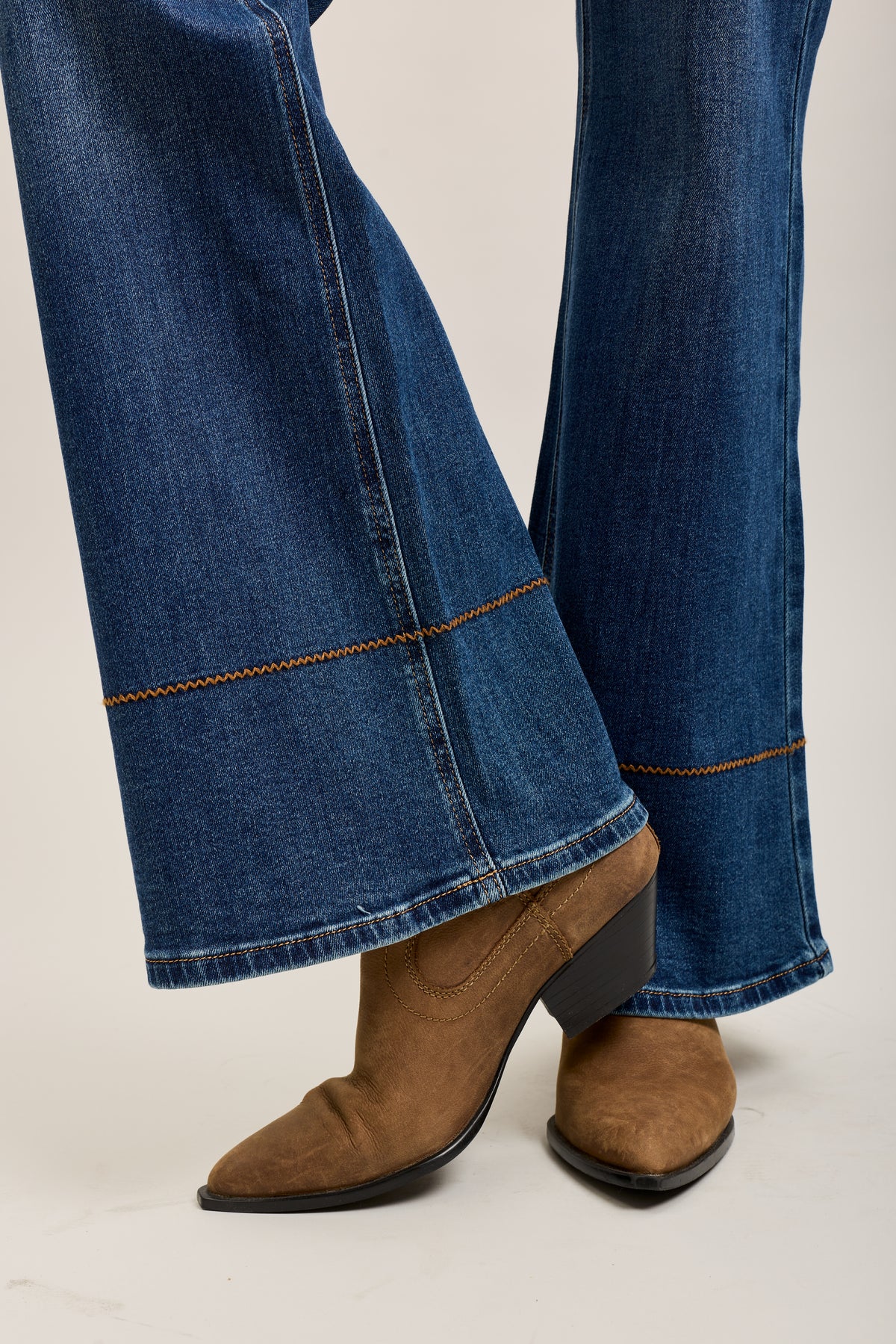 Toxik3 topstitched stretch denim bootcut jean pants