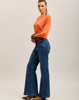 Toxik3 topstitched stretch denim bootcut jean pants