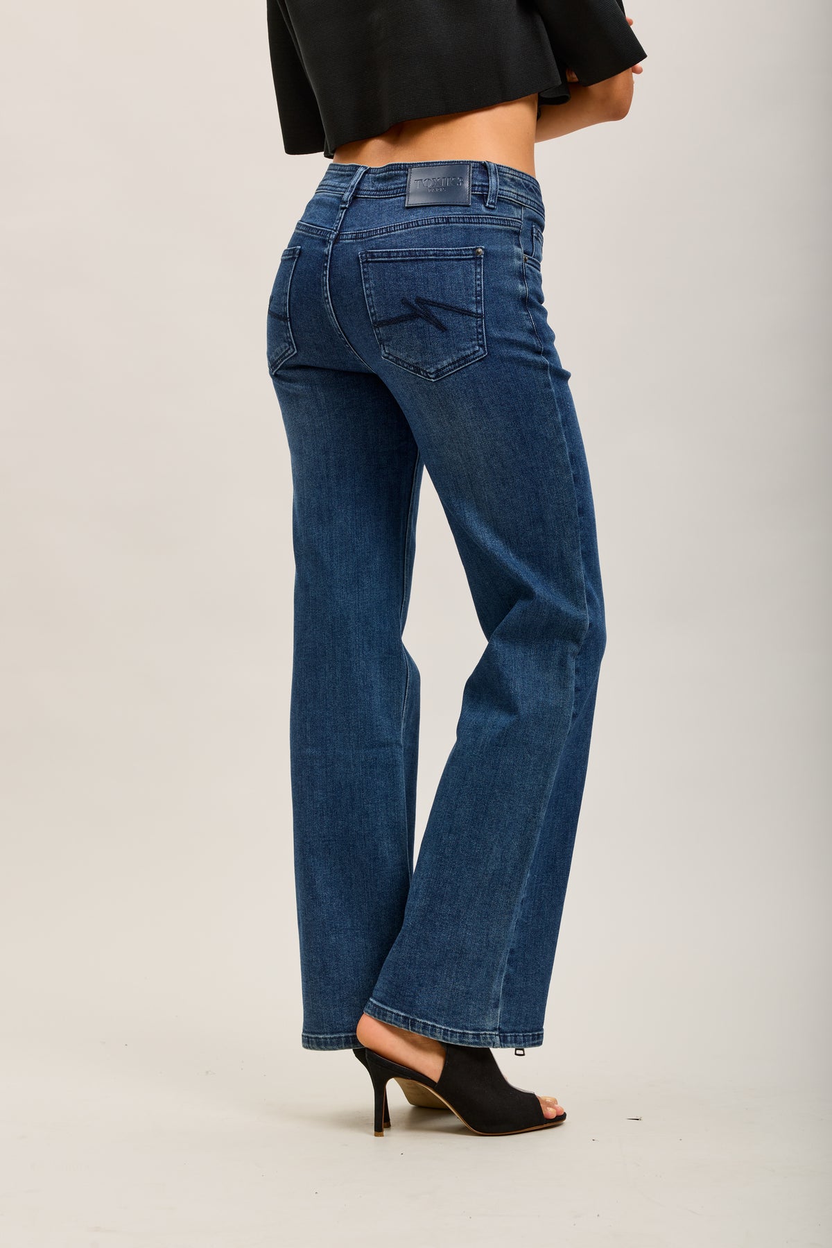 Toxik3 pantalon jean droit denim stretch fente ajustable