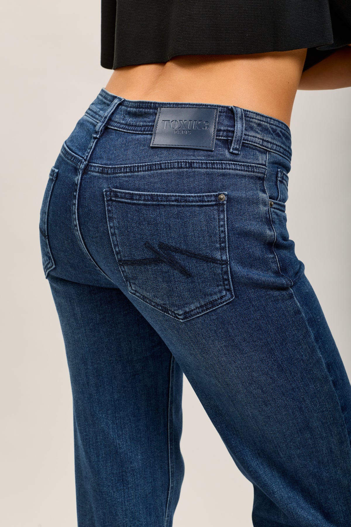 Toxik3 pantalon jean droit denim stretch fente ajustable