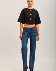Toxik3 pantalon jean droit denim stretch fente ajustable