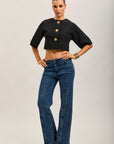 Toxik3 pantalon jean droit denim stretch fente ajustable