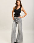 Toxik3 full rhinestone stretch wide denim jeans
