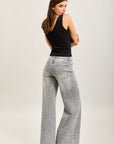 Toxik3 full rhinestone stretch wide denim jeans