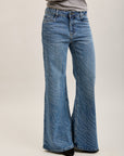 Toxik3 full rhinestone stretch wide denim jeans