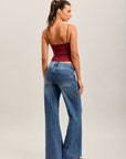 Toxik3 full rhinestone stretch wide denim jeans