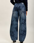 Toxik3 bestickte Ballon-Jeanshose aus Stretch-Denim