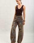 Toxik3 bestickte Ballon-Jeanshose aus Stretch-Denim