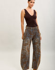 Toxik3 bestickte Ballon-Jeanshose aus Stretch-Denim