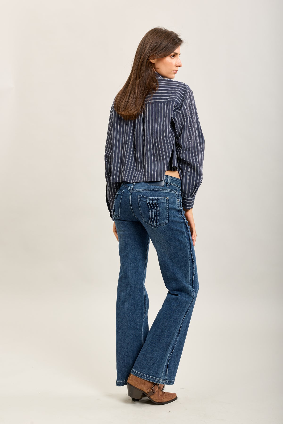 Toxik3 stretch denim bootcut jean pants bellows pockets