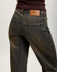 Toxik3 full rhinestone stretch denim balloon jean pants