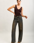 Toxik3 full rhinestone stretch denim balloon jean pants