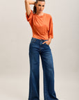 Toxik3 pantalon jean wide denim stretch poches plaquées