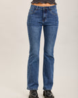 Toxik3 stretch denim bootcut jean pants with topstitched pattern
