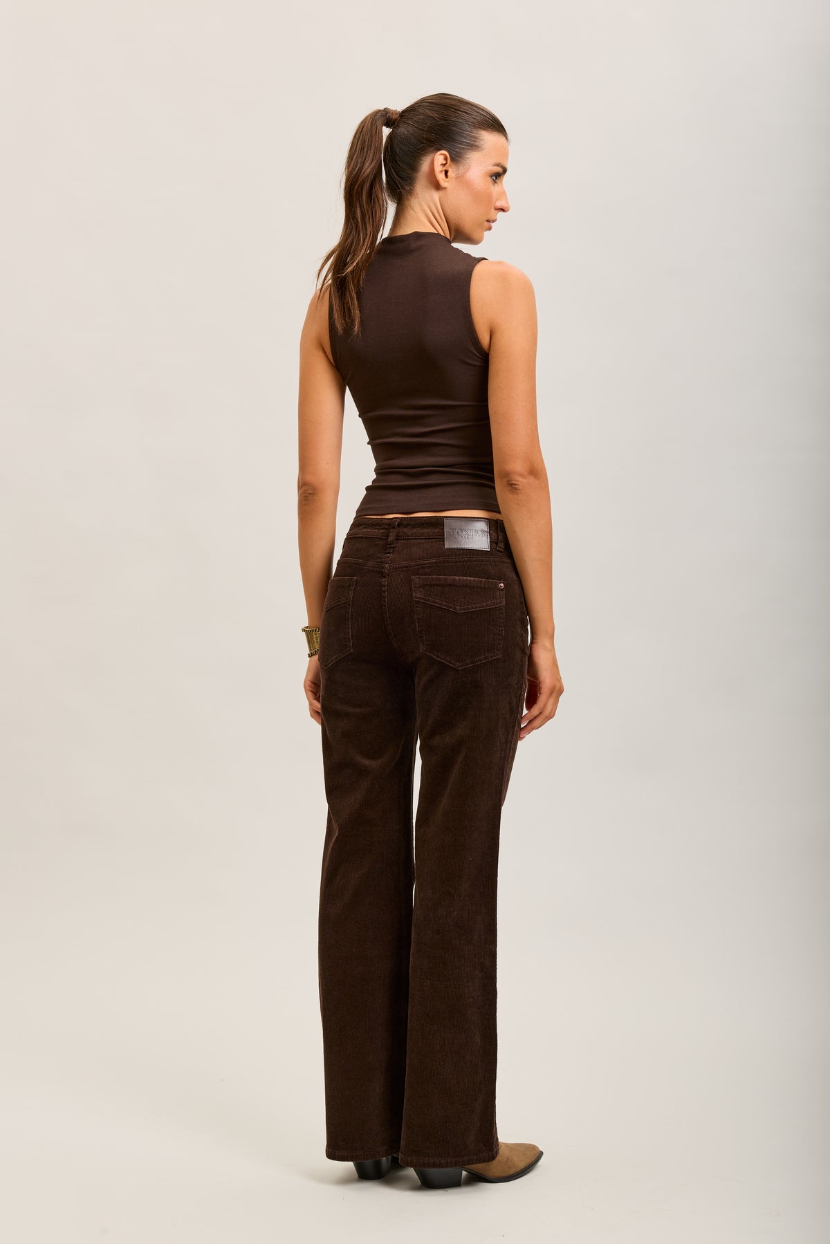 Toxik3 pantalon jean bootcut velour