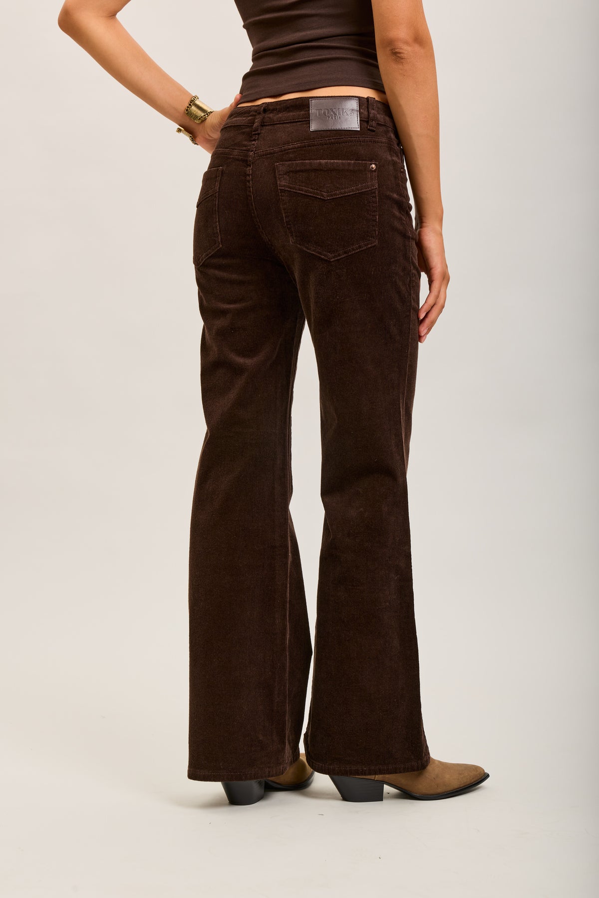 Toxik3 pantalon jean bootcut velour