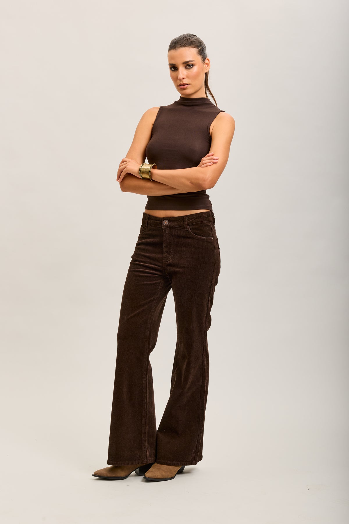 Toxik3 pantalon jean bootcut velour
