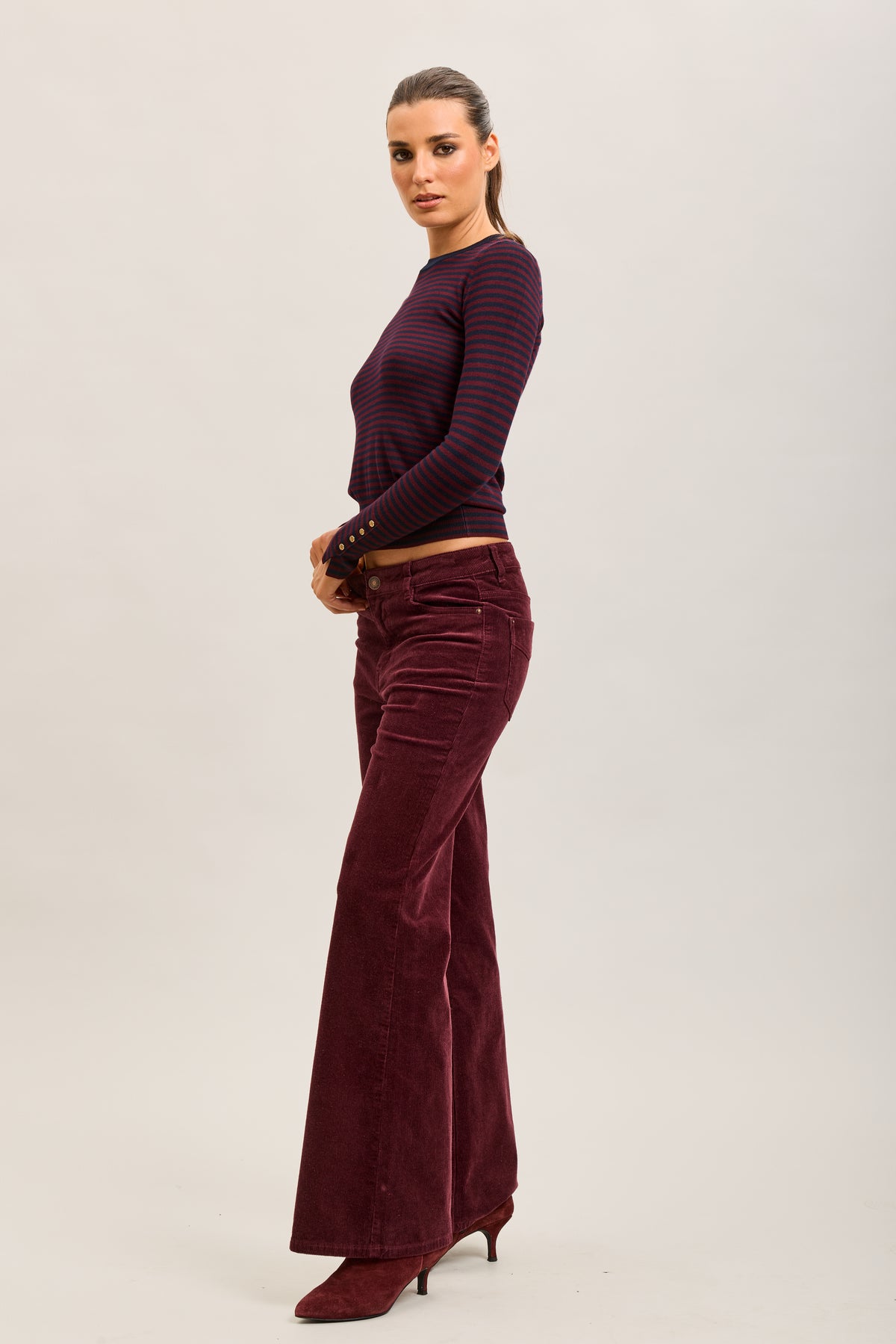 Toxik3 pantalon jean bootcut velour