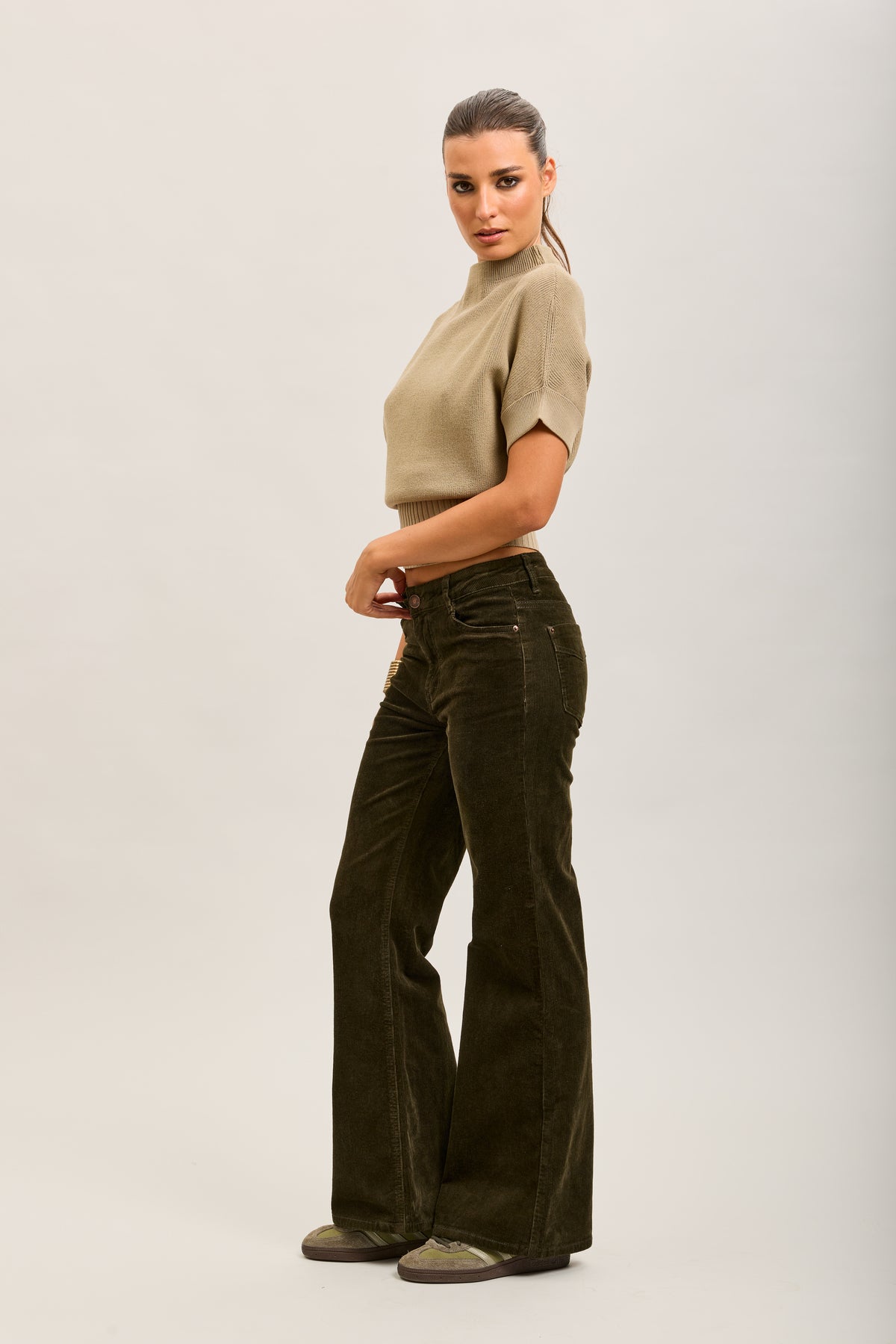 Toxik3 pantalon jean bootcut velour