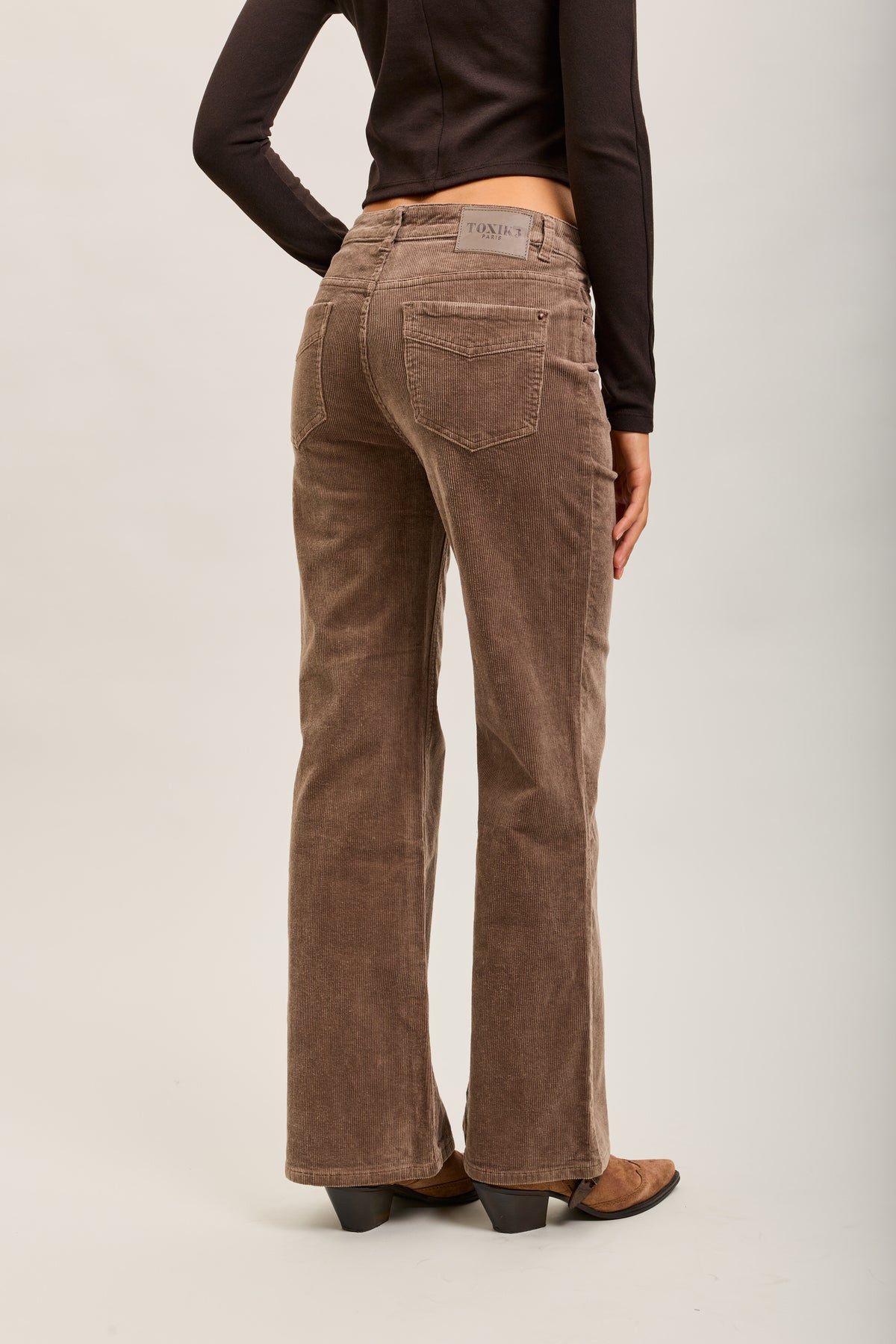 Toxik3 pantalon jean bootcut velour