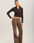 Toxik3 pantalon jean bootcut velour