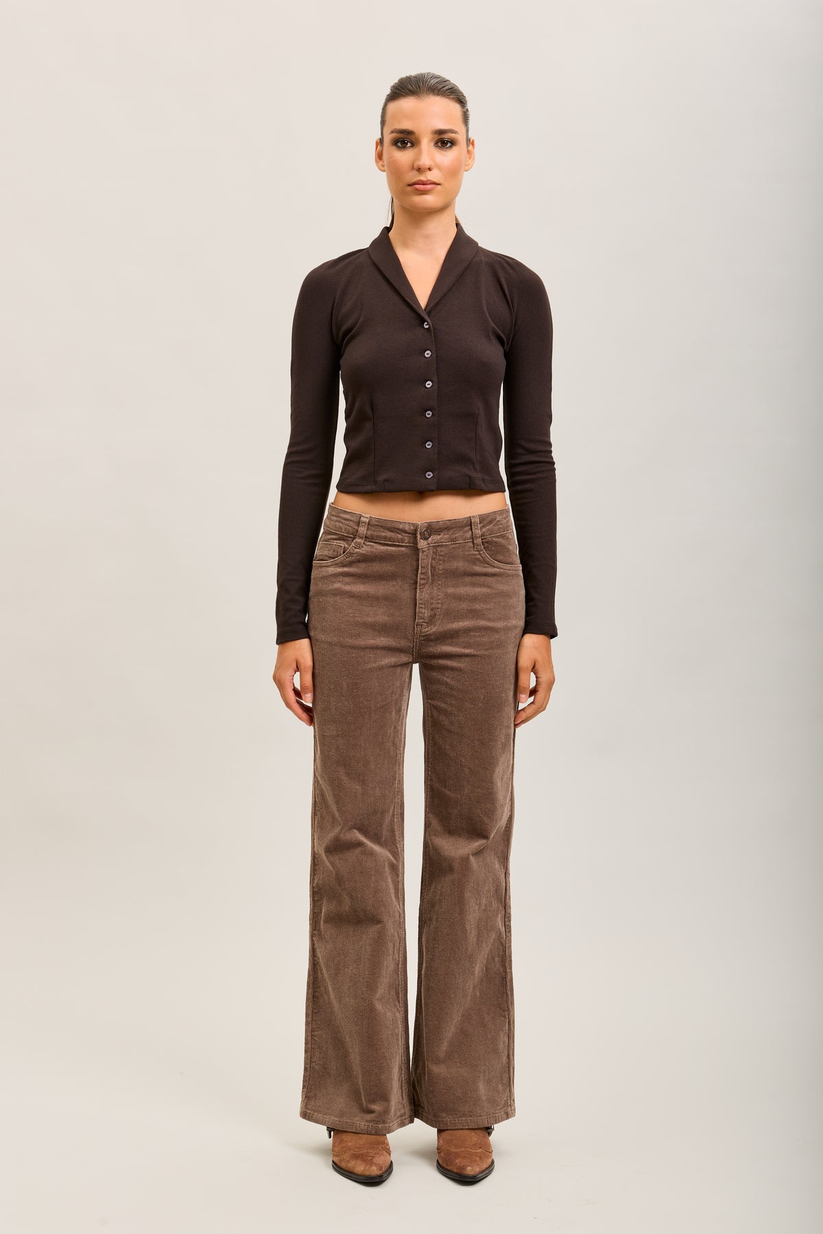 Toxik3 pantalon jean bootcut velour