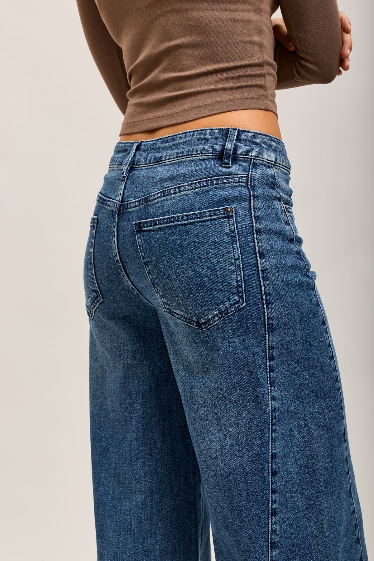 Toxik3 pantalon jean extra-wide Lyocell strass