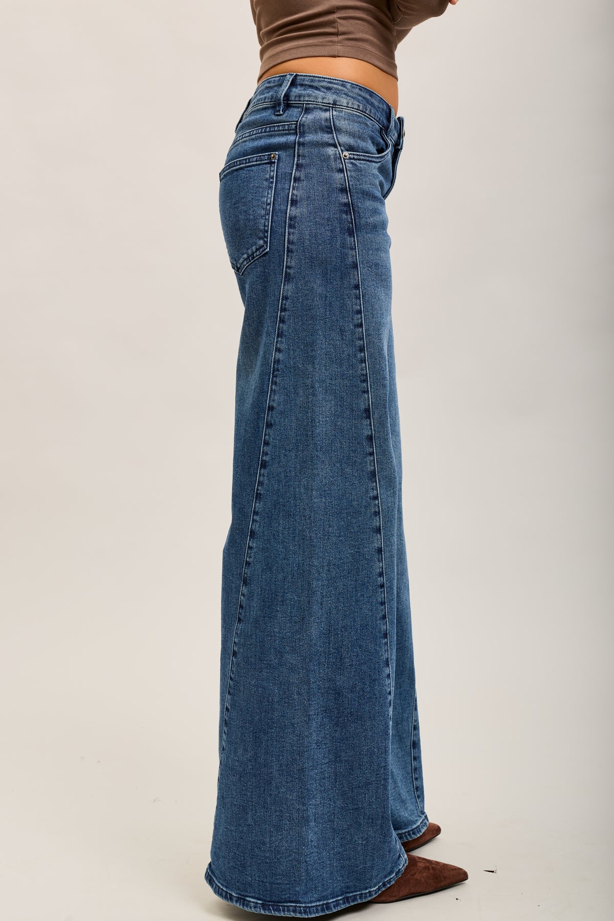Toxik3 pantalon jean extra-wide Lyocell strass
