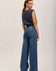 Toxik3 pantalon jean extra-wide Lyocell strass