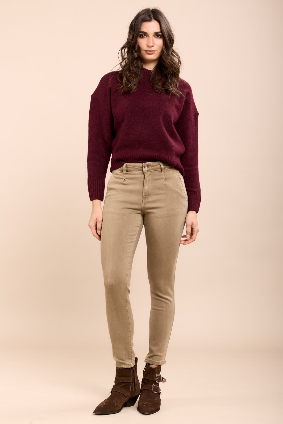 Toxik3 Jean boy super stretch poches passepoilées et revers