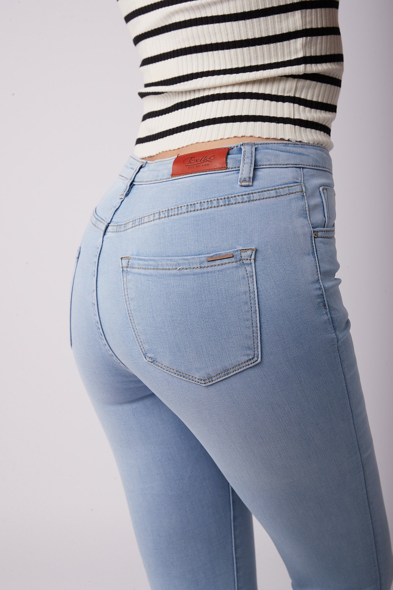 Stretch jeans hoge taille - dona