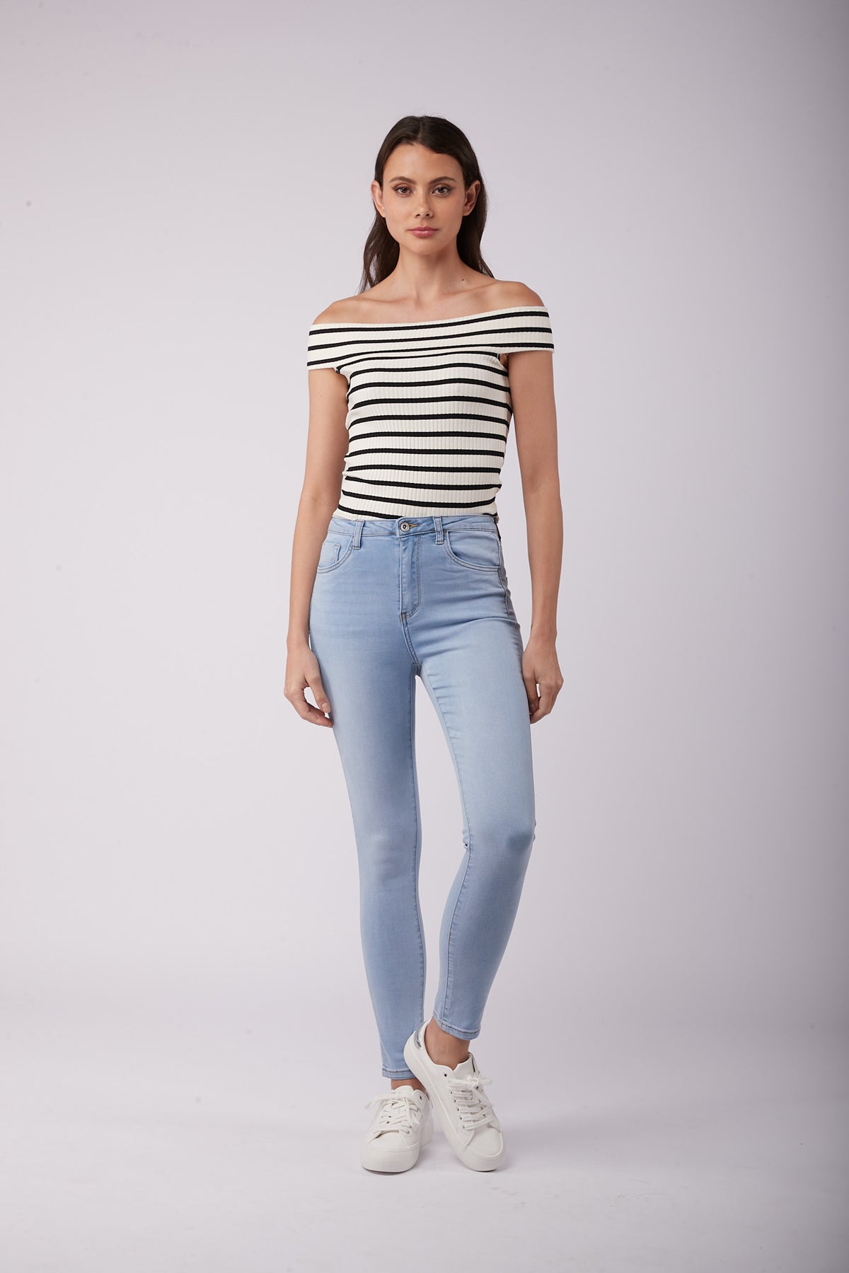 Jeans Stretch Jeans hohe Taille - Dona
