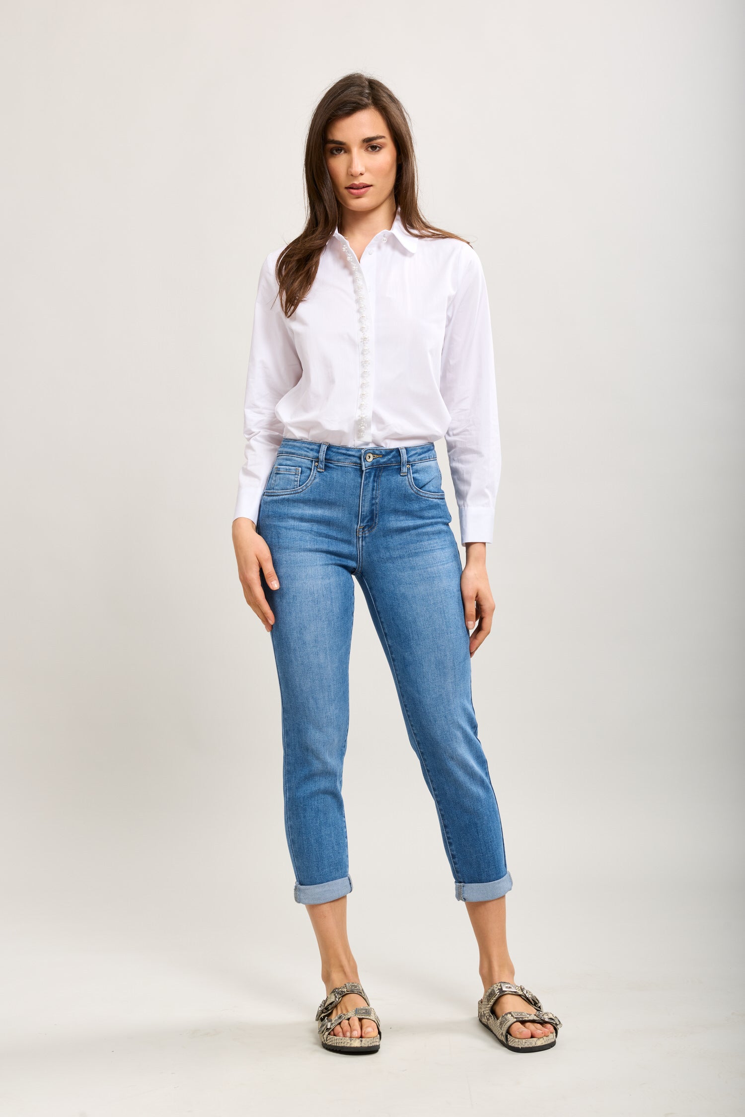 Toxik3 super stretch cuffed boyfriend jeans