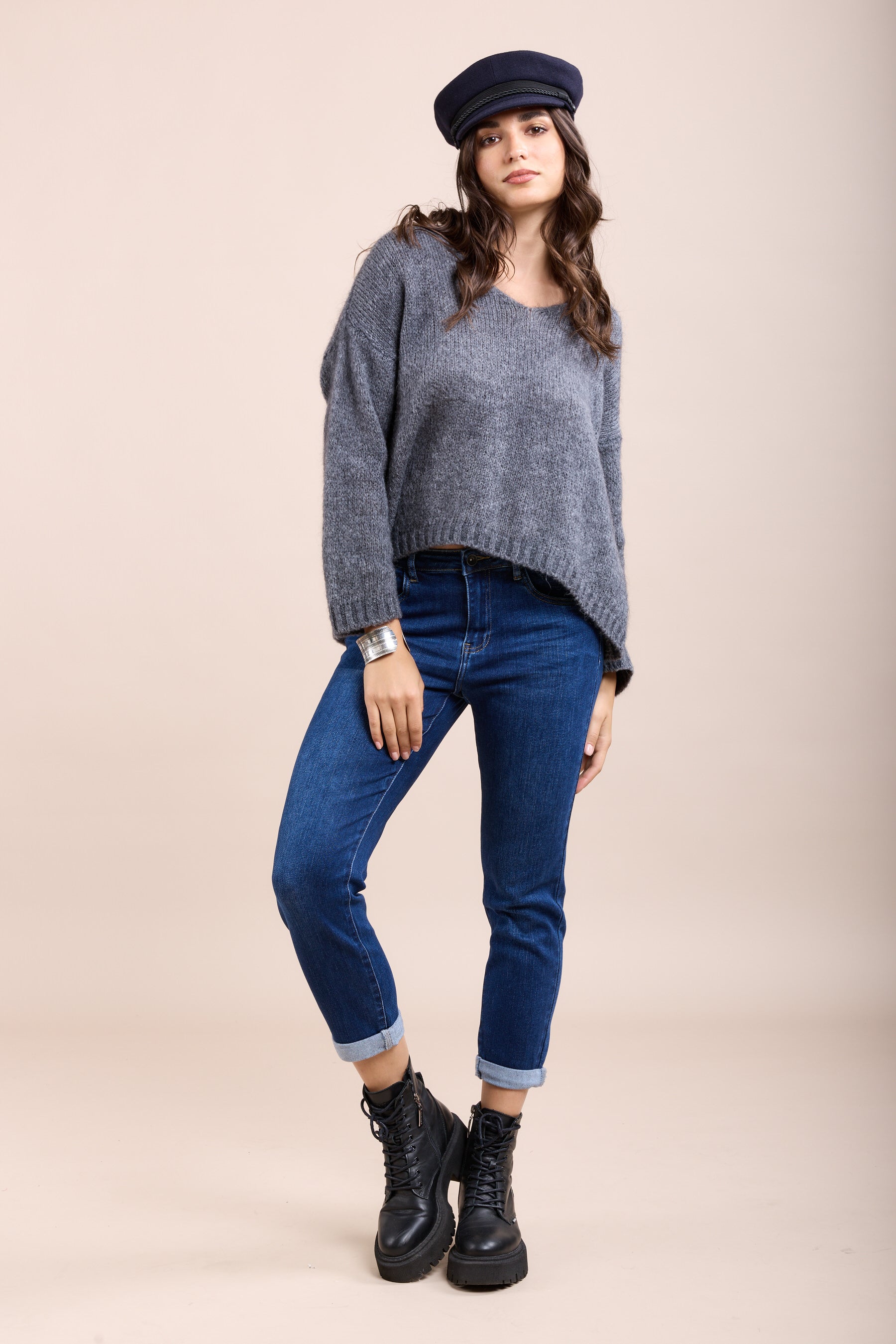 Toxik3 jean boyfriend super stretch à revers