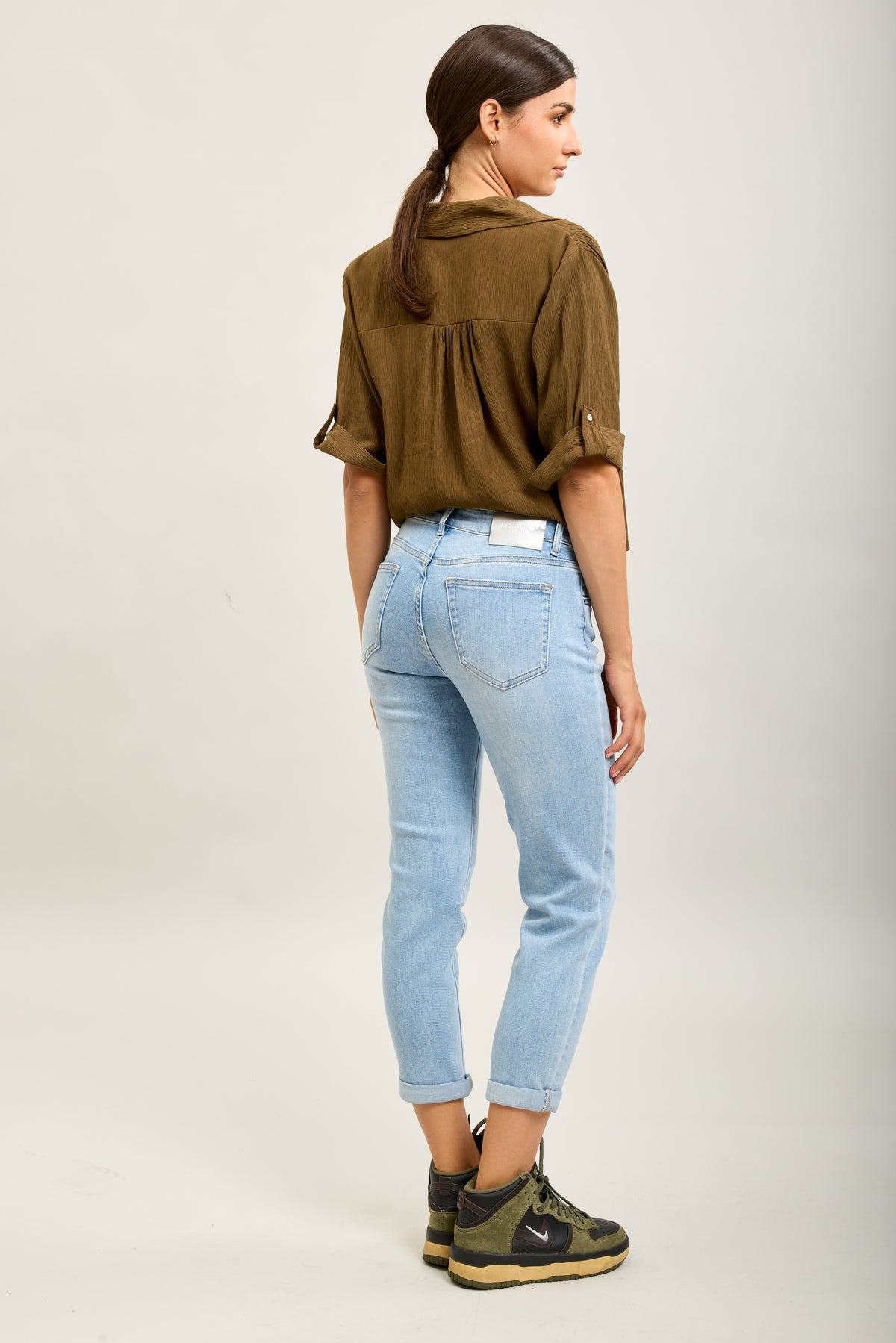 Toxik3 super stretch denim boyfriend jean pants with cuffs