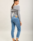 Toxik3 super stretch denim boyfriend jean pants with cuffs