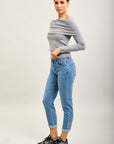 Toxik3 super stretch denim boyfriend jean pants with cuffs